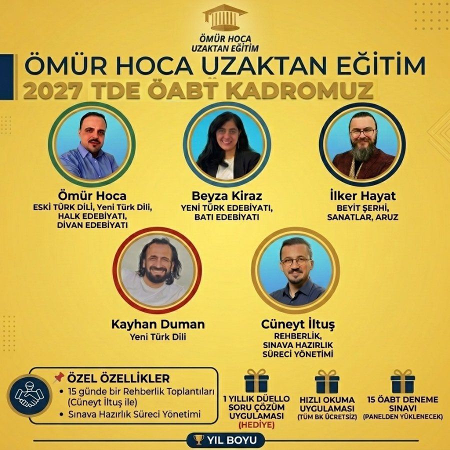 2027 TDE ÖĞRETMENLİĞİ ÖABT VİDEO PAKET